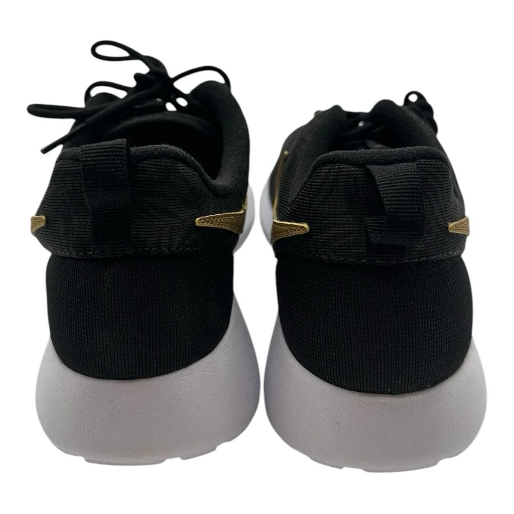 Nike Roshe One Print GS Running Shoes Size Youth 6.5 Womens 8 Black Gold Sneaker - Picture 8 of 10